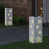 VidaXL lampione solare a led 2 pezzi in acciaio laminato a freddo bianco