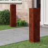 Luz de camino LED solar VidaXL 2 piezas acero corten oxidado