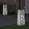 VidaXL lampione solare a led 2 pezzi in acciaio laminato a freddo bianco