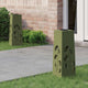 Vidaxl solar led pad licht 2 pcs olijf groen koudgewalst staal