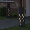 Vidaxl solar led pad licht 2 pcs antraciet koudgewalst staal