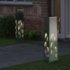 VidaXL lampione solare a led 2 pezzi in acciaio zincato argento
