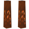 Luz de camino LED solar VidaXL 2 piezas acero corten oxidado