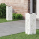 Vidaxl solar led pad licht 2 pcs wit koudgewalst staal