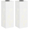 Vidaxl solar led pad licht 2 pcs wit koudgewalst staal