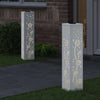 VidaXL lampione solare a led 2 pezzi in acciaio laminato a freddo bianco