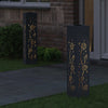 Vidaxl solar led pad licht 2 pcs antraciet koudgewalst staal