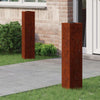 VidaXL lampione solare a led 2 pezzi in acciaio corten arrugginito