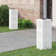 Vidaxl solar led pad licht 2 pcs wit koudgewalst staal