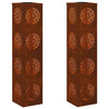 VidaXL lampione solare a led 2 pezzi in acciaio corten arrugginito