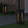 Vidaxl solar led pad licht 2 pcs zwart koudgewalst staal