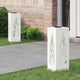Vidaxl solar led pad licht 2 pcs wit koudgewalst staal