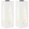 Vidaxl solar led pad licht 2 pcs wit koudgewalst staal