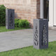 Vidaxl solar led pad licht 2 pcs antraciet koudgewalst staal