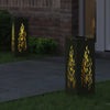 Vidaxl solar led pad licht 2 pcs olijf groen koudgewalst staal