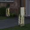 VidaXL lampione solare a led 2 pezzi in acciaio zincato argento