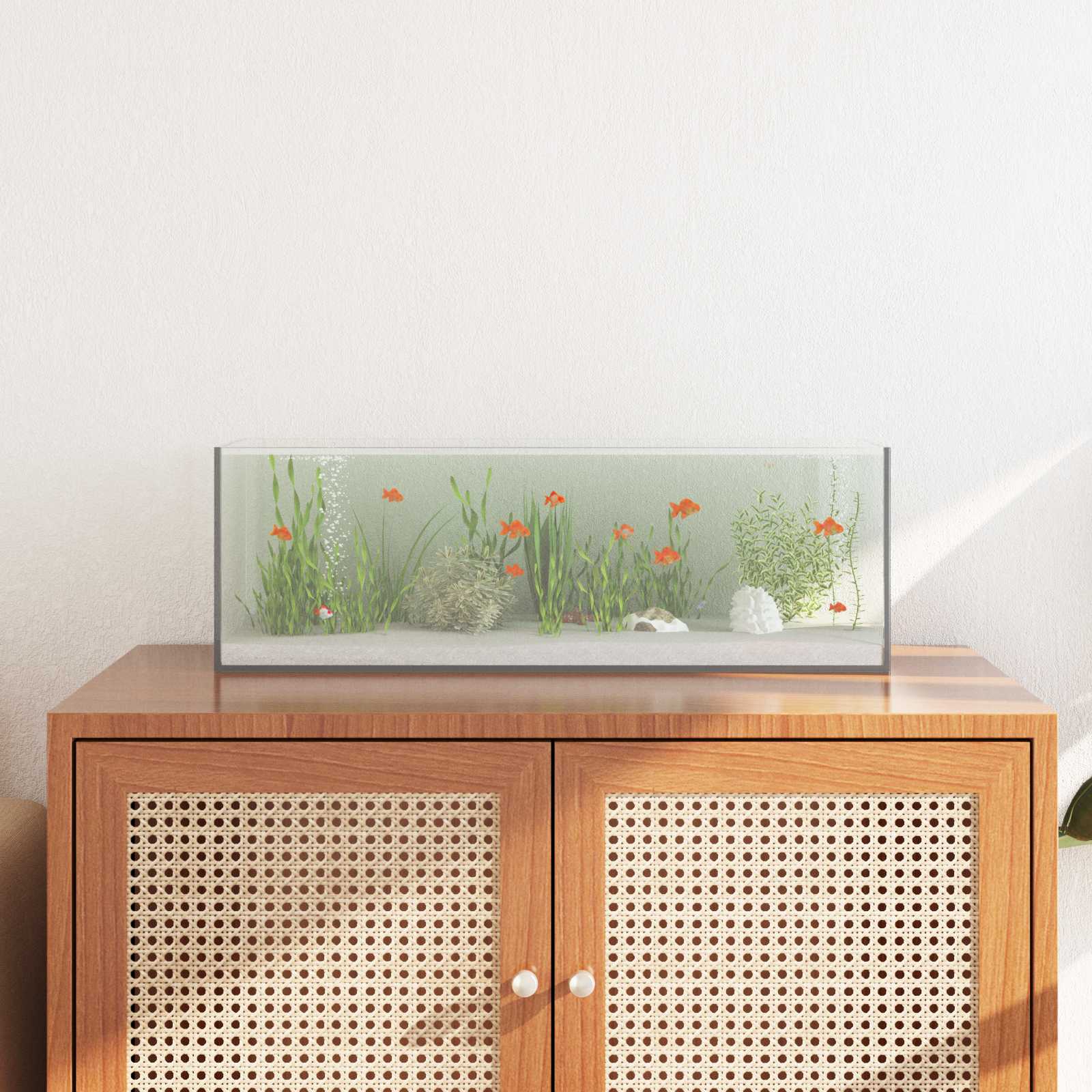 Vidaxl aquarium met opslag doorzichtig 60 x 20 x 20 cm glas