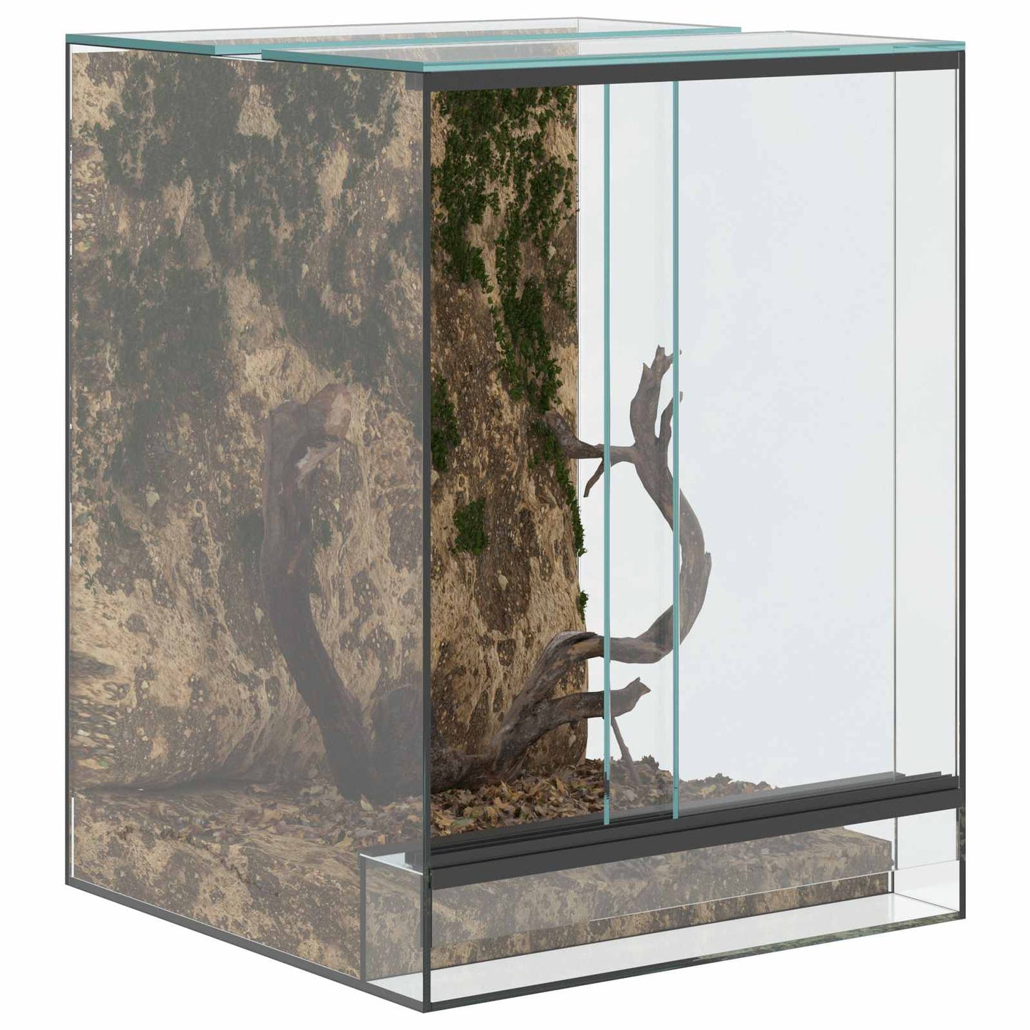 Vidaxl terrarium met opslag doorzichtig 30 x 30 x 40 cm glas