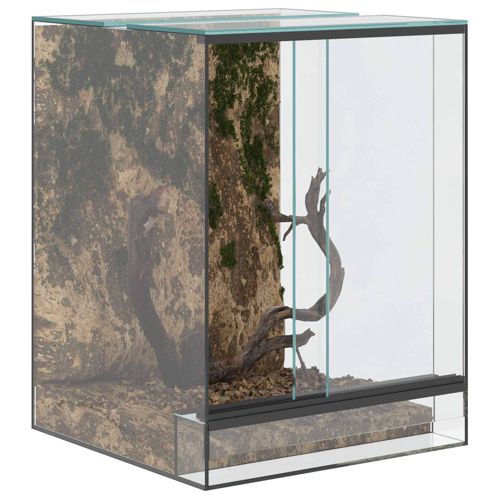 Vidaxl terrarium met opslag doorzichtig 30 x 30 x 40 cm glas