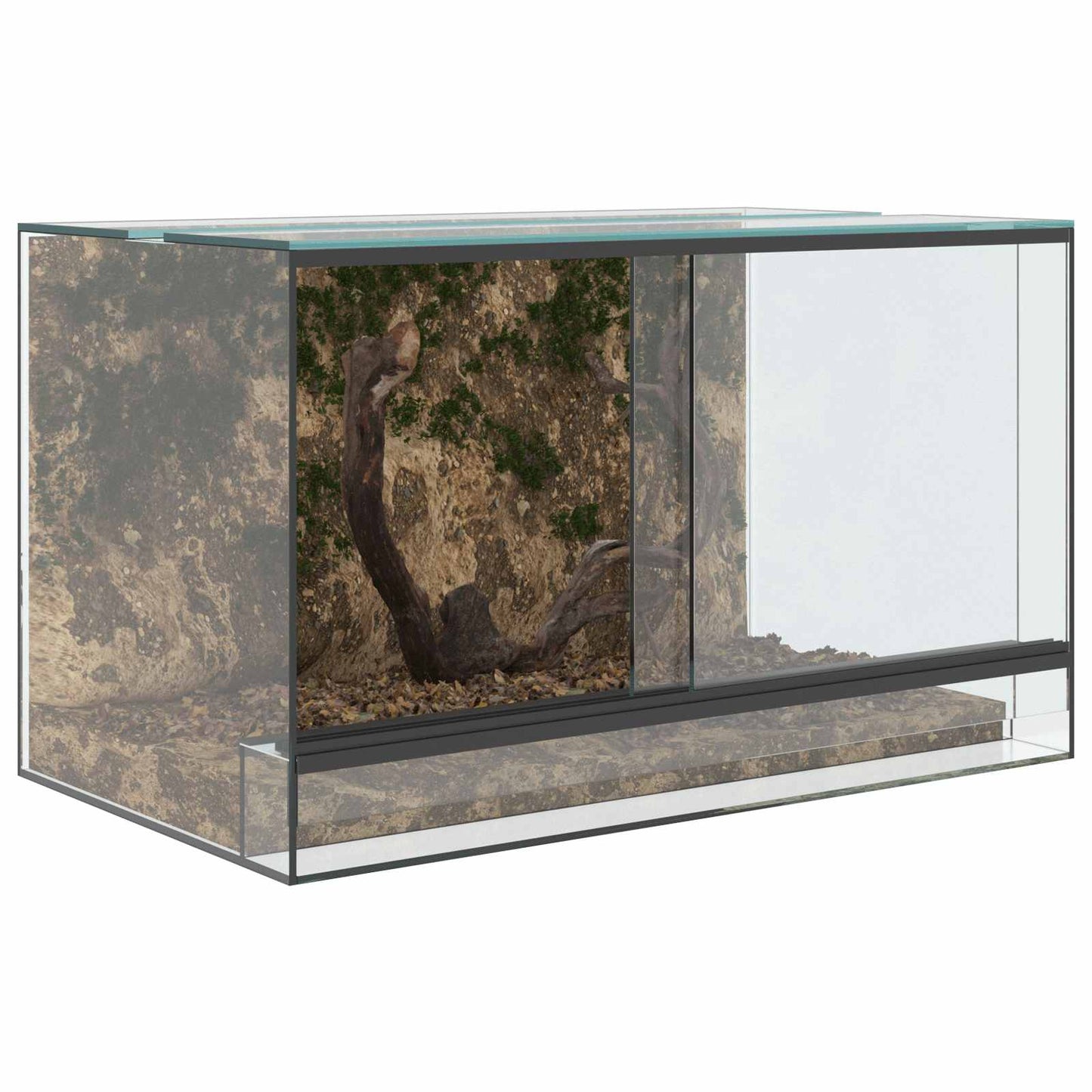 Vidaxl terrarium met opslag doorzichtig 50 x 30 x 30 cm glas