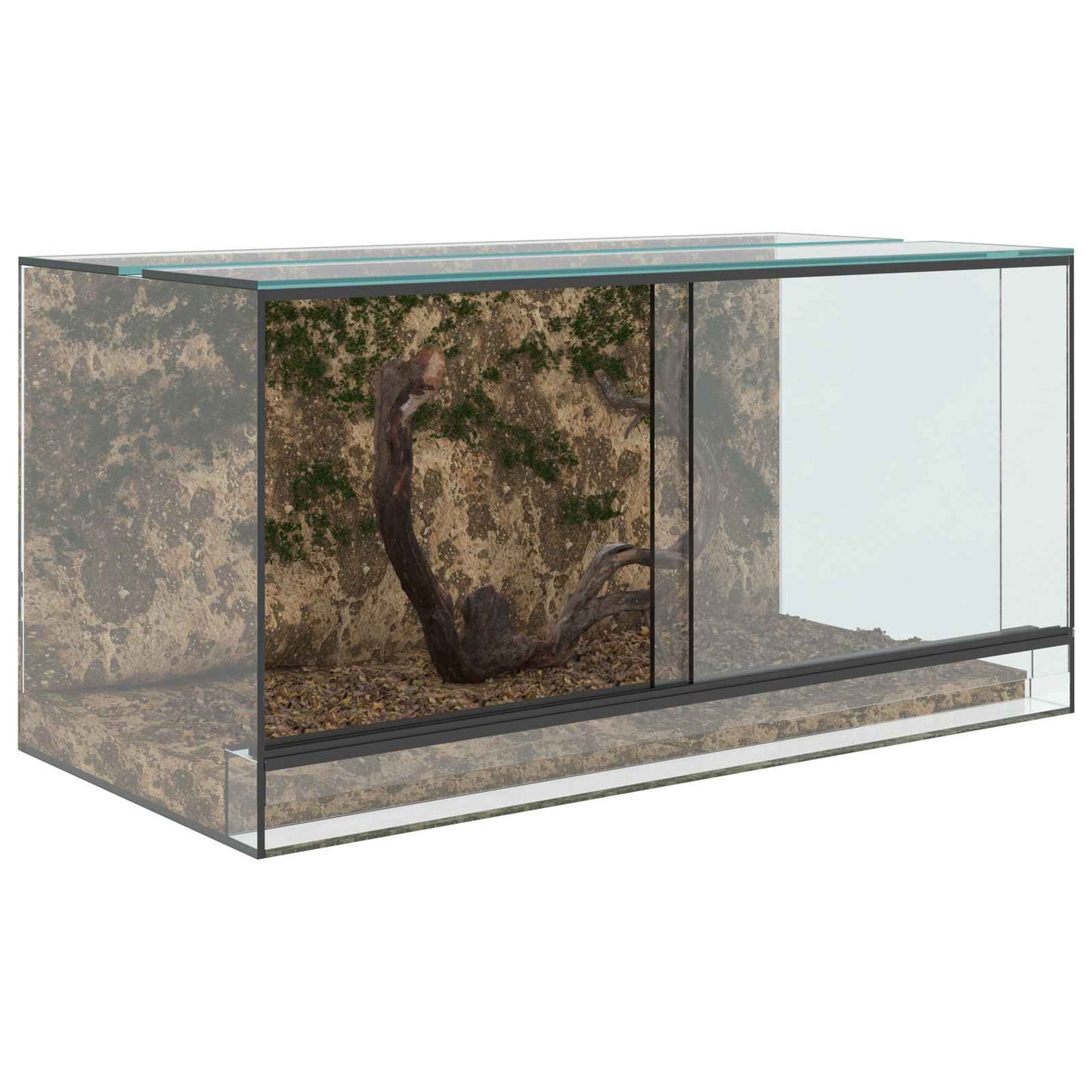 Vidaxl terrarium met opslag doorzichtig 80 x 40 x 40 cm glas