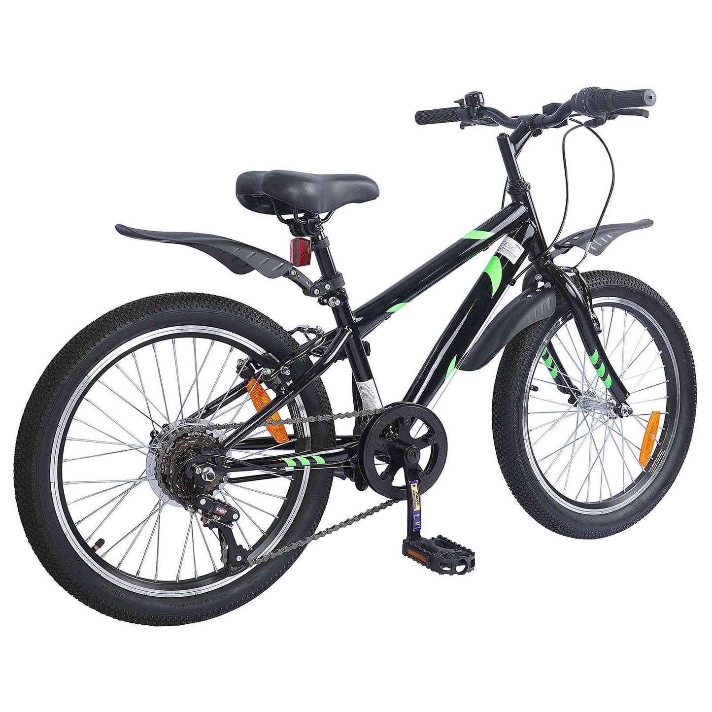 Bicicletta per bambini VidaXL 20 pollici 6 velocità per 6-11 anni nera