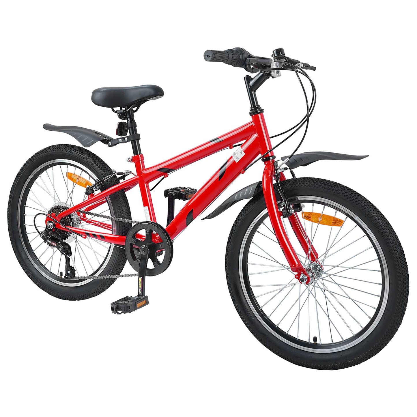 Vidaxl kinderfiets 24 inch 6-speed voor 8-12 jaar oud rood