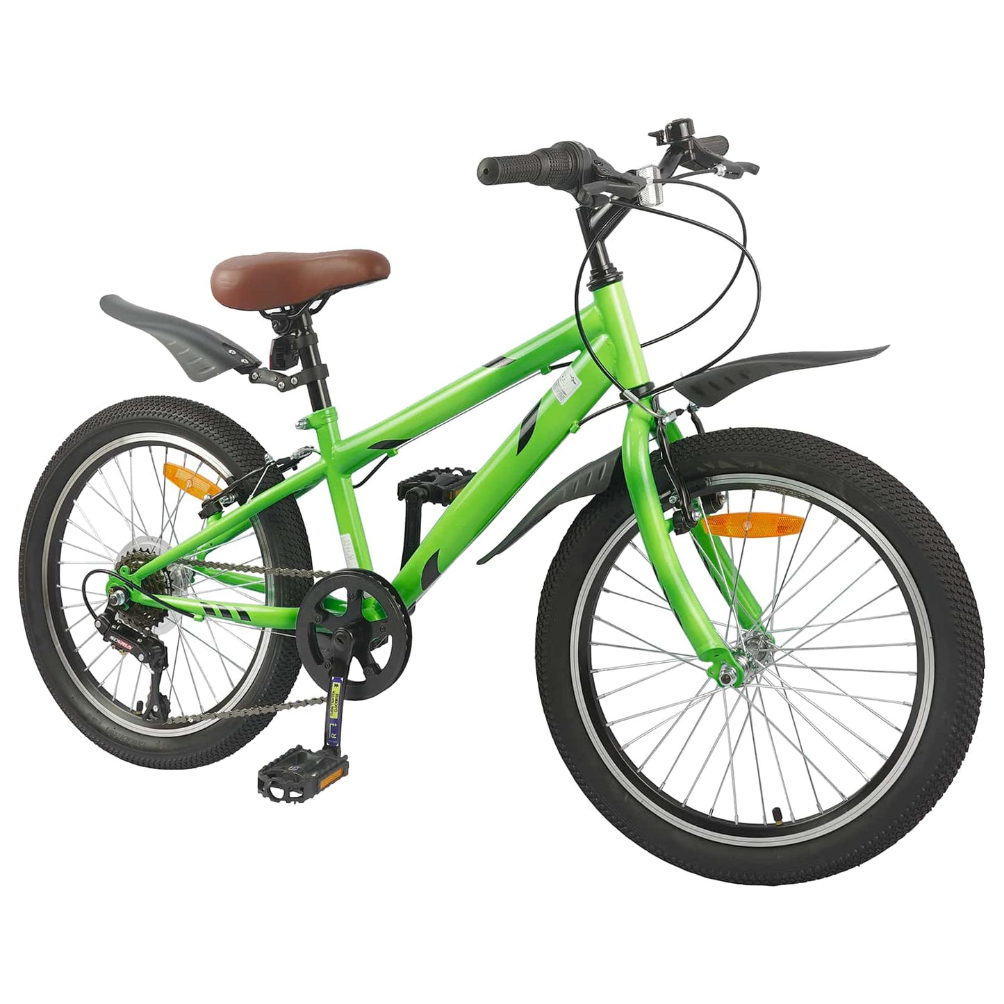 Vidaxl kinderfiets 24 inch 6-speed voor 8-12 jaar oud groen