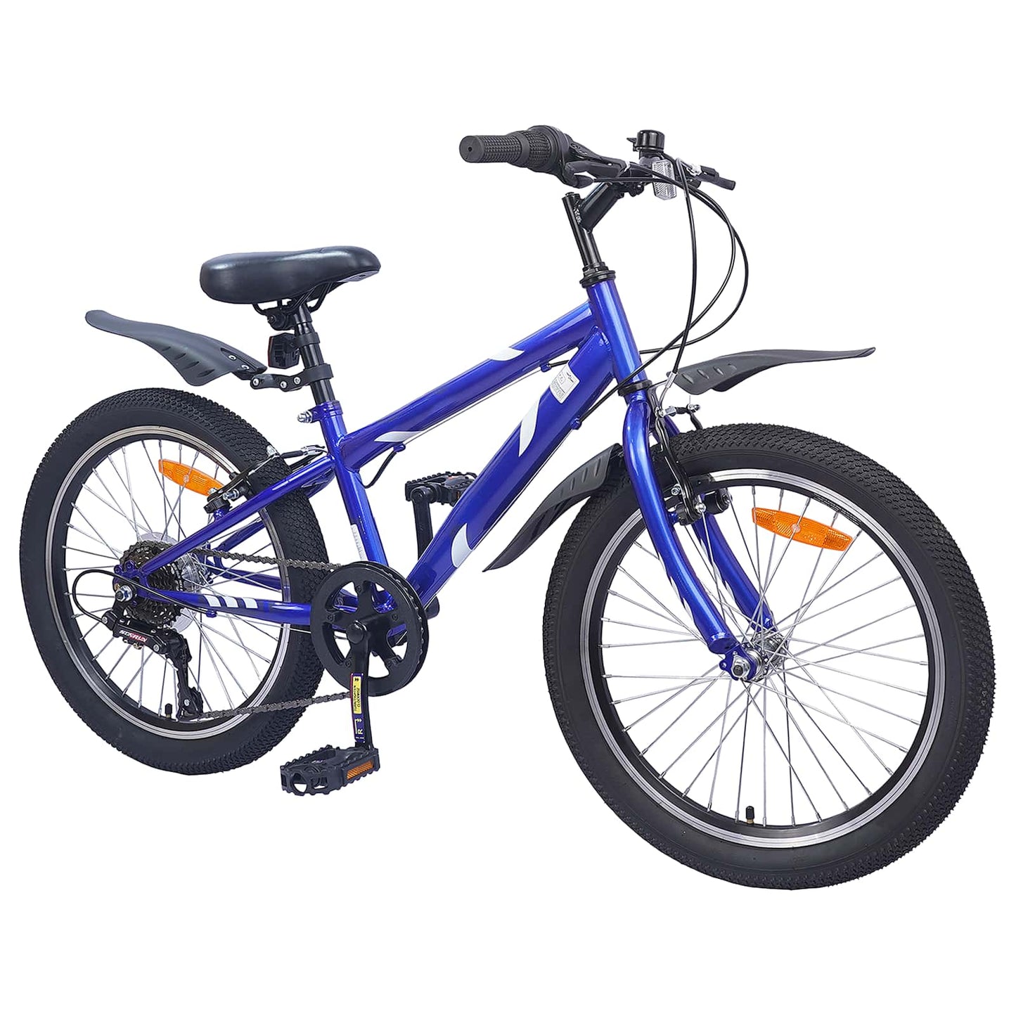 Bicicleta infantil VidaXL 20 pulgadas 6 velocidades para 6-11 años azul oscuro