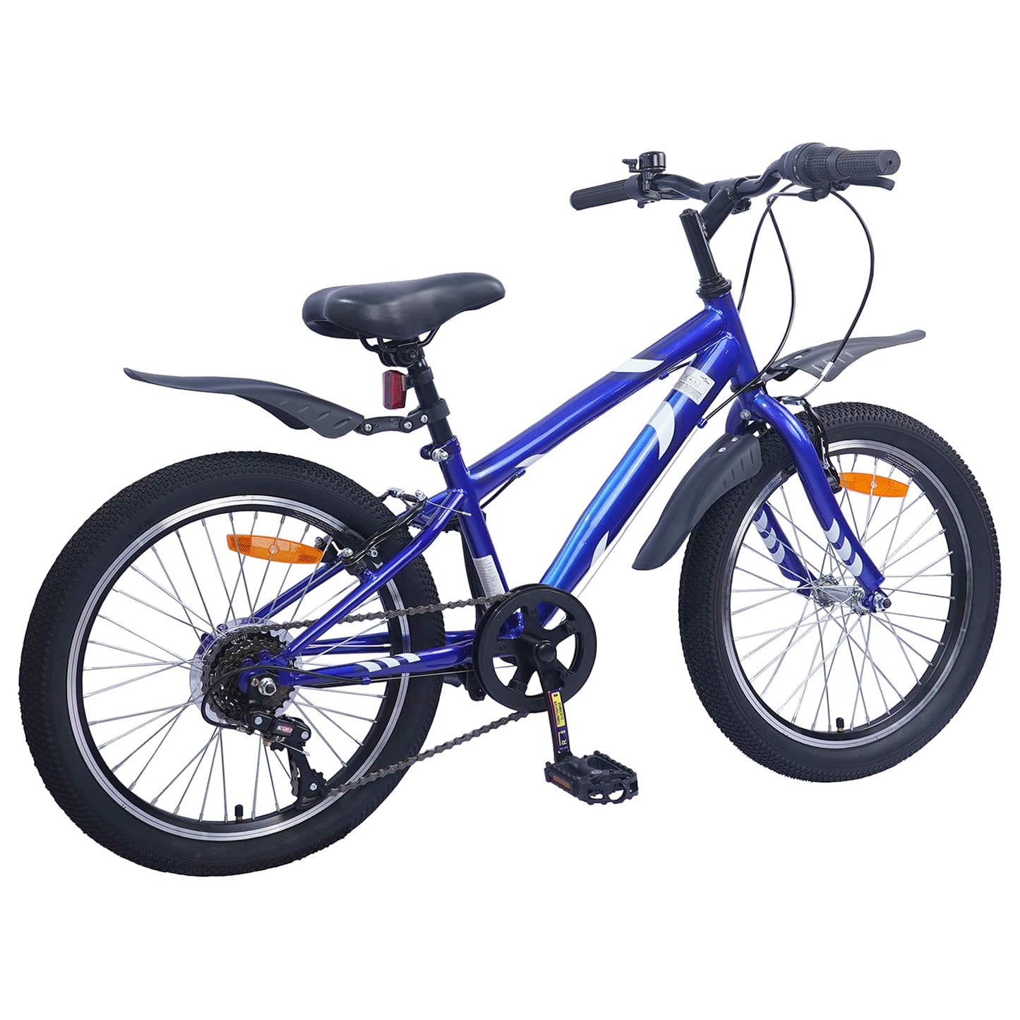 Vidaxl kinderfiets 20 inch 6-speed voor 6-11 jaar oud donkerblauw
