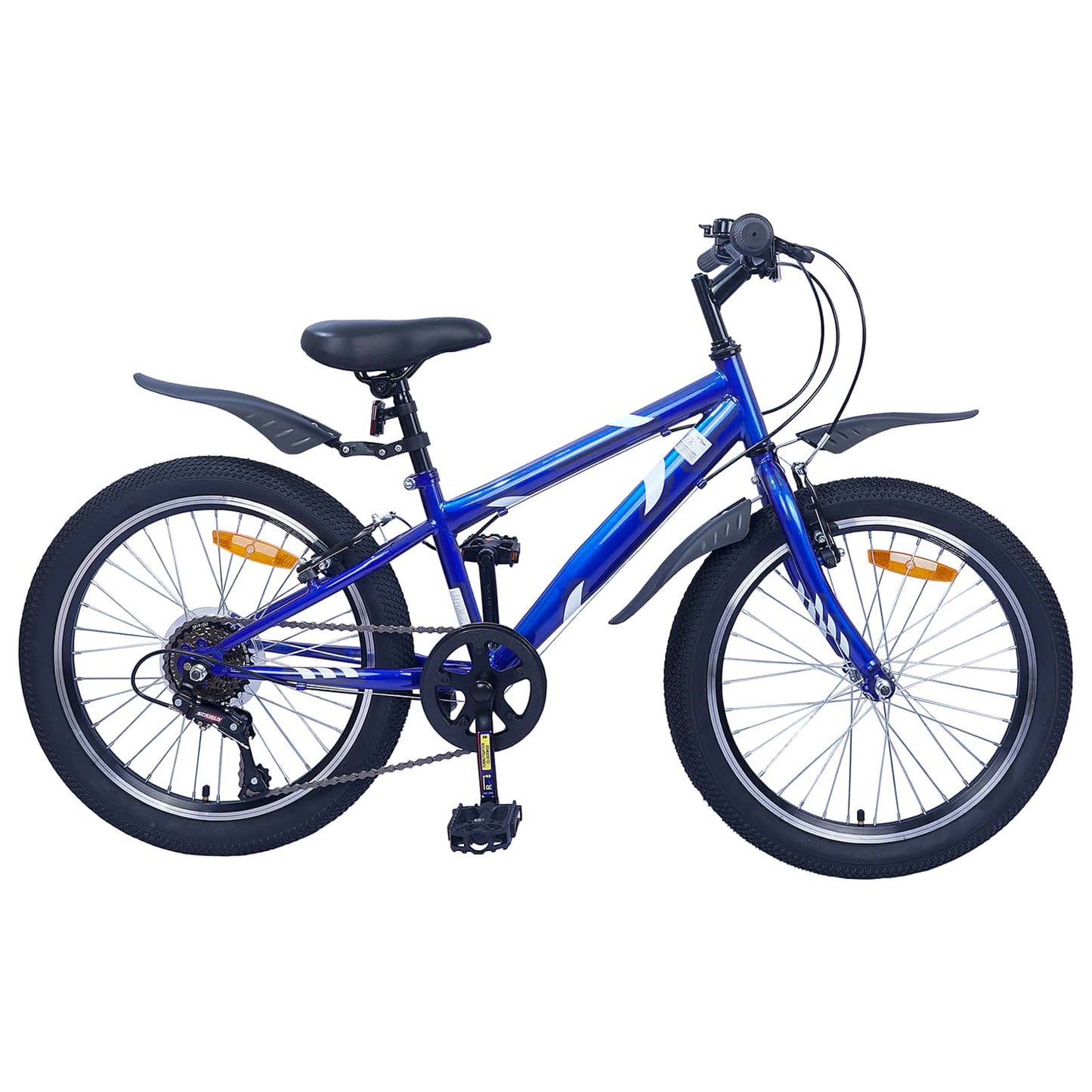 Vidaxl kinderfiets 20 inch 6-speed voor 6-11 jaar oud donkerblauw