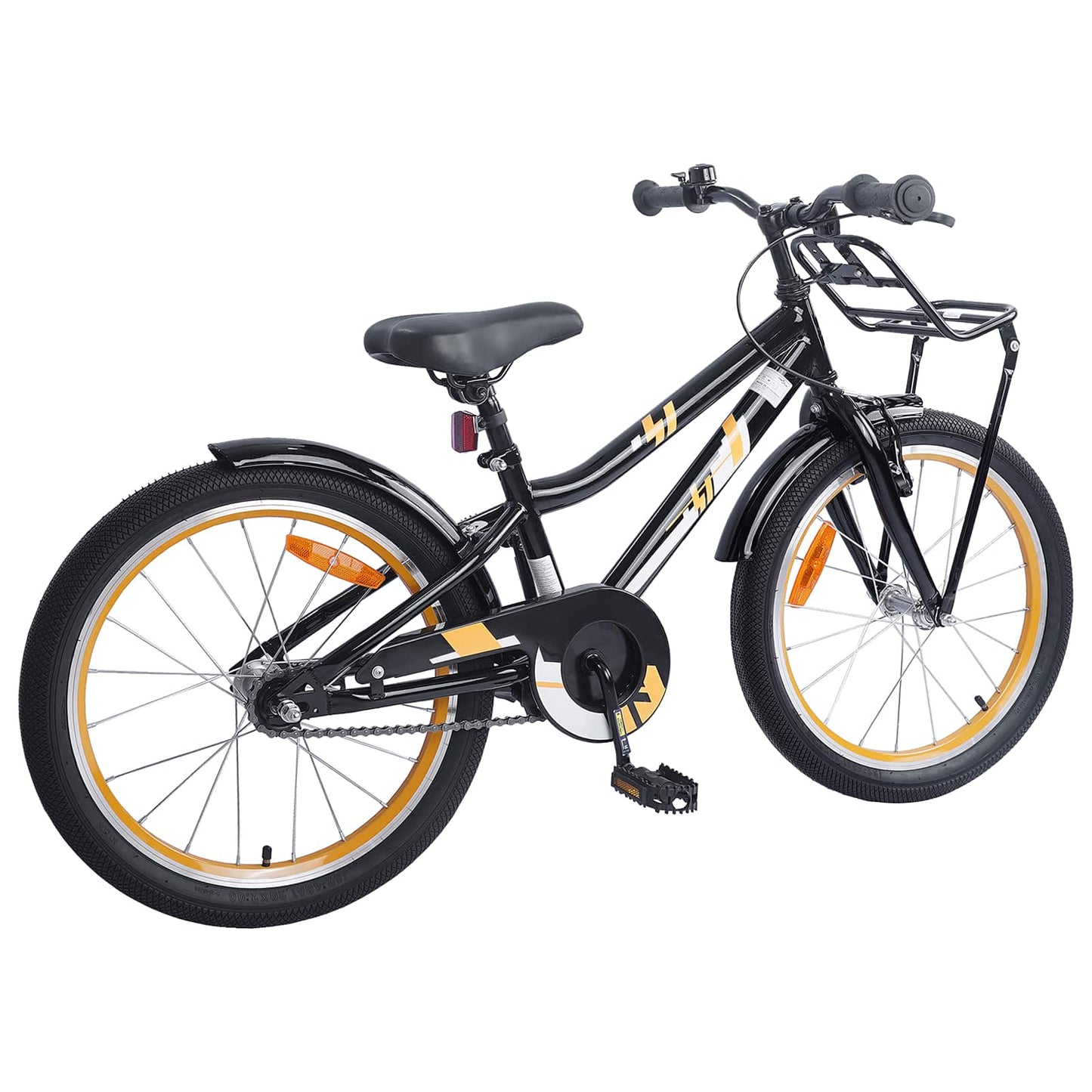 Vidaxl kinderfiets 20 inch voor 6-11 jaar oud oranje zwart