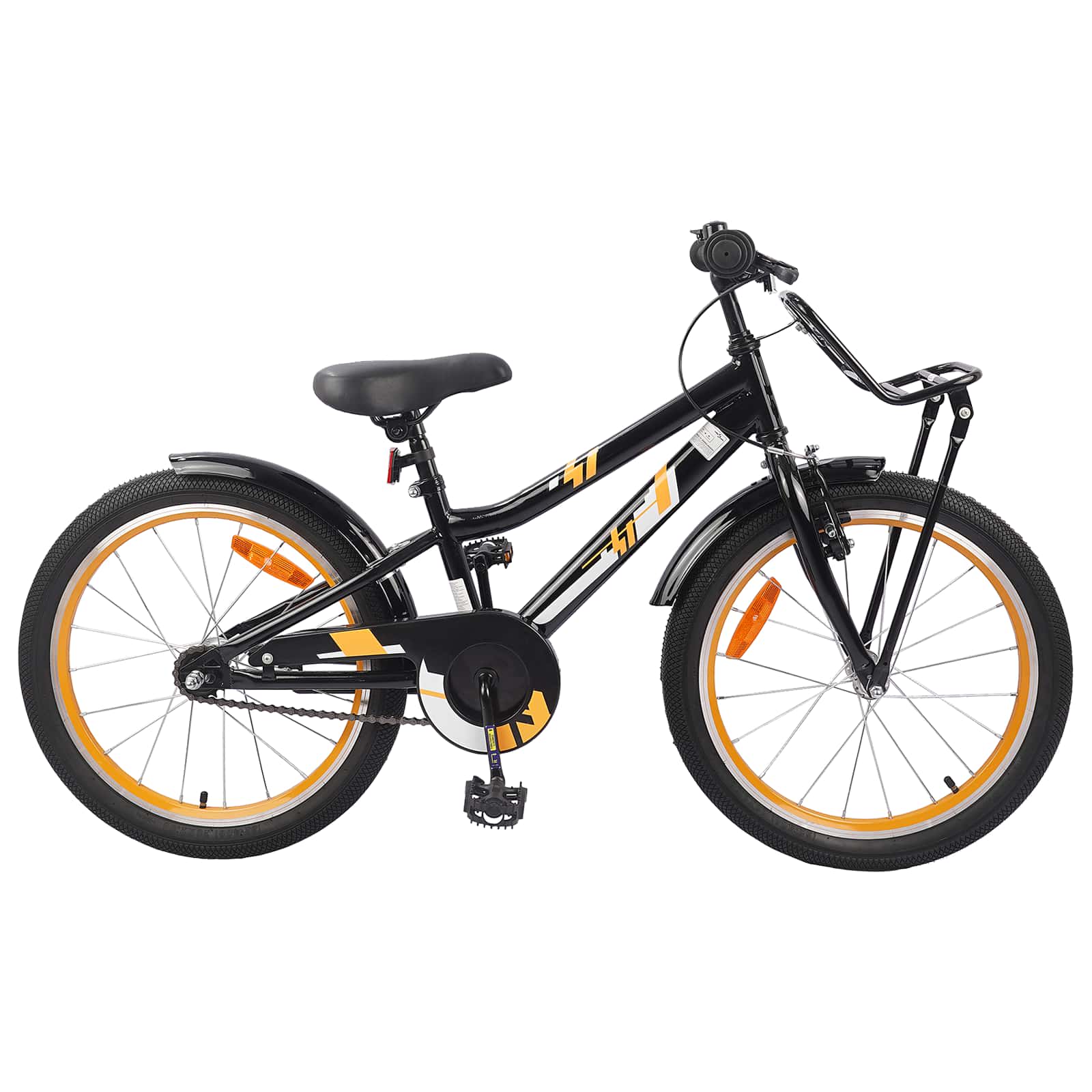 Vidaxl kinderfiets 20 inch voor 6-11 jaar oud oranje zwart