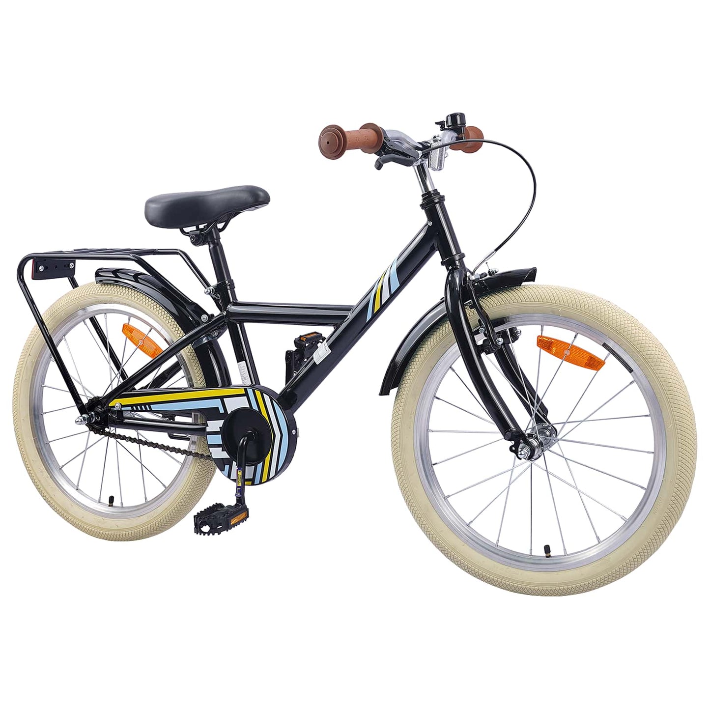 Bicicletta per bambini VidaXL 20 pollici per 6-11 anni nera