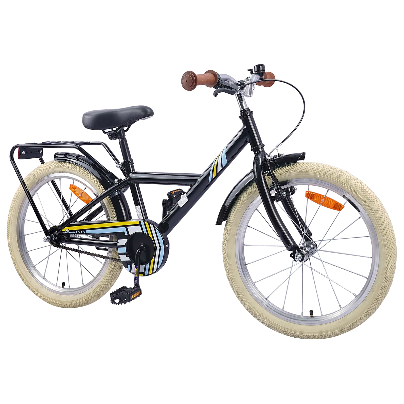 Bicicletta per bambini VidaXL 20 pollici per 6-11 anni nera