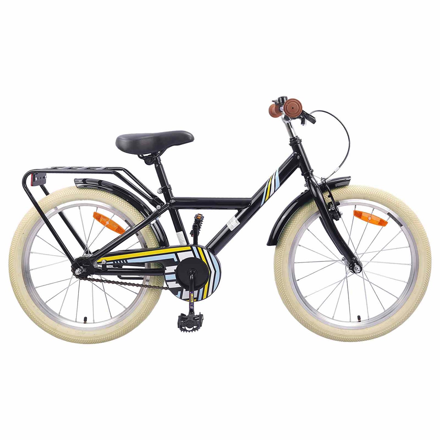 Bicicletta per bambini VidaXL 20 pollici per 6-11 anni nera