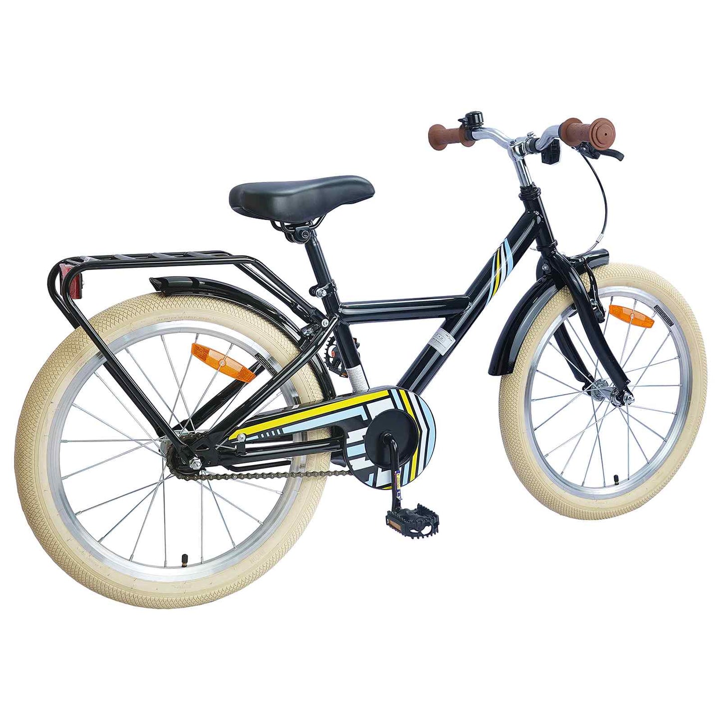 Bicicletta per bambini VidaXL 24 pollici per 8-12 anni nera