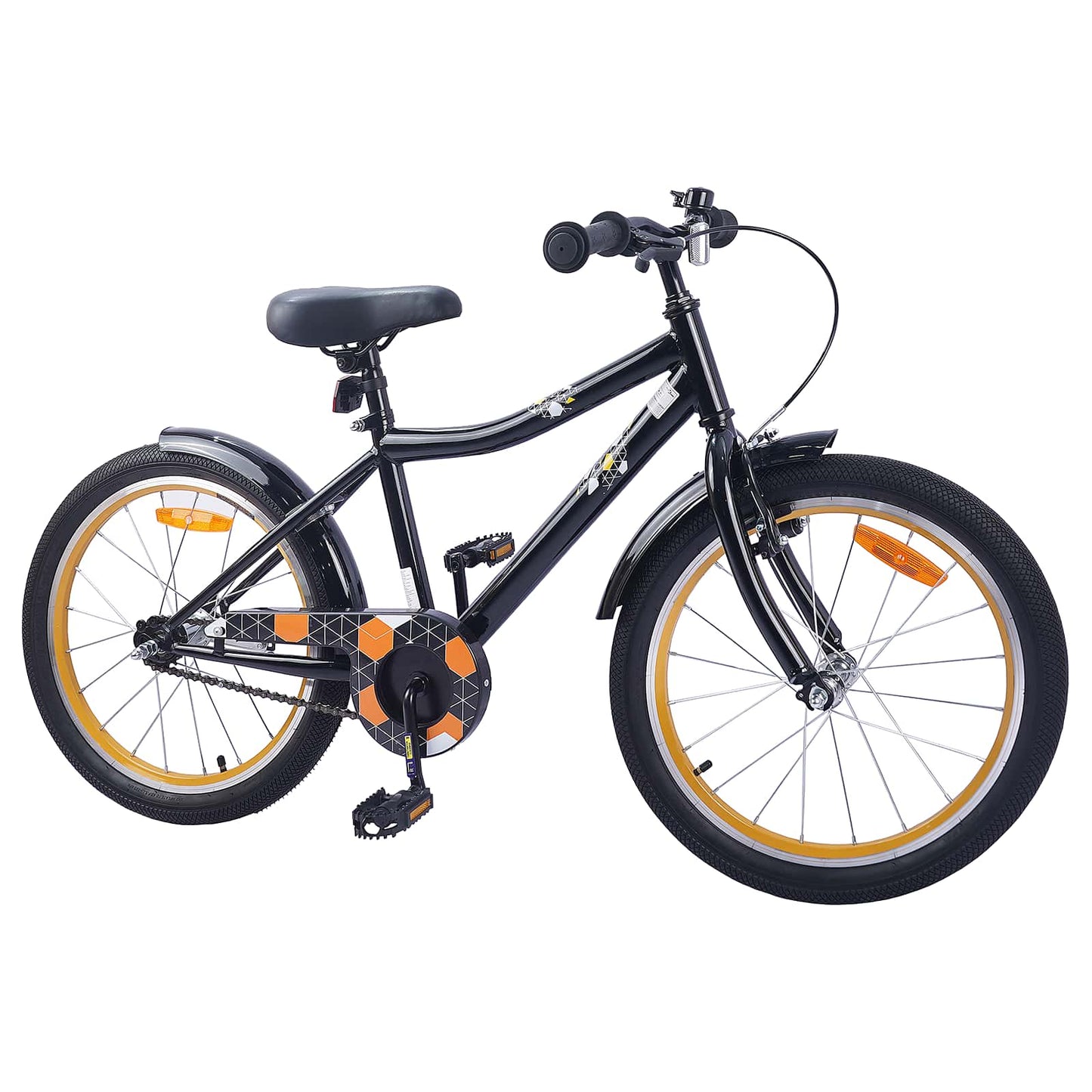 Bicicletta per bambini VidaXL 20 pollici per 6-11 anni nera