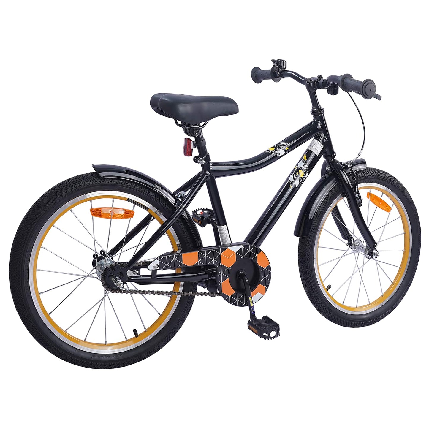Bicicletta per bambini VidaXL 20 pollici per 6-11 anni nera