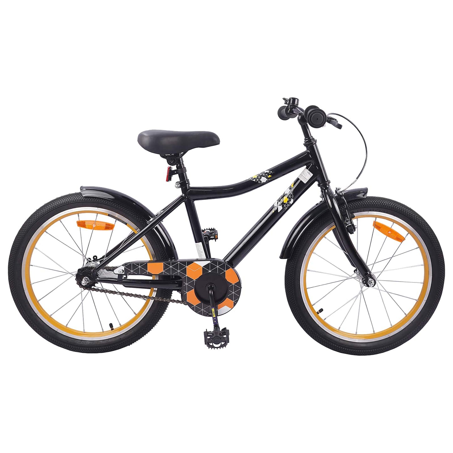 Bicicletta per bambini VidaXL 20 pollici per 6-11 anni nera