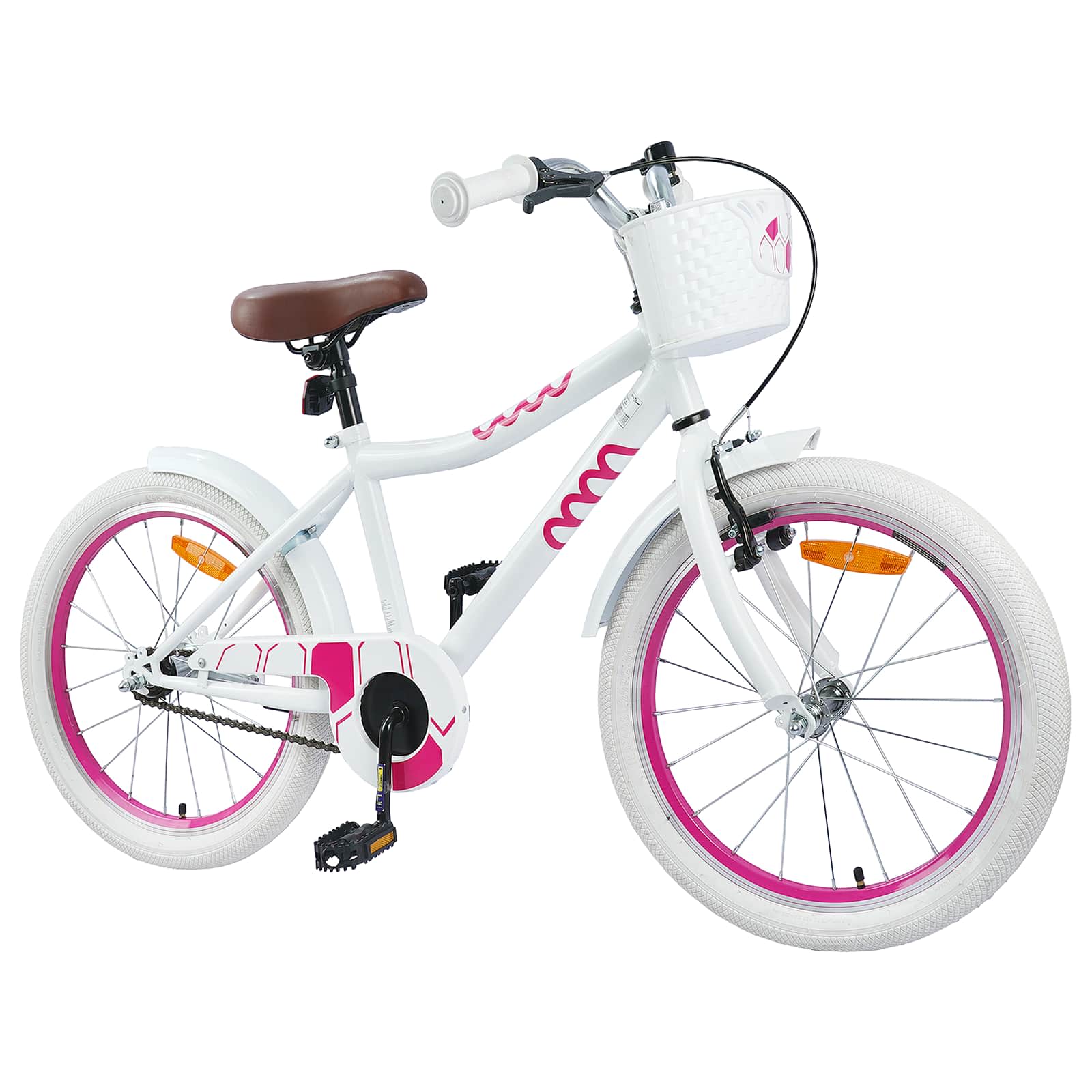 Bicicletta per bambini VidaXL 20 pollici per 6-11 anni bianca