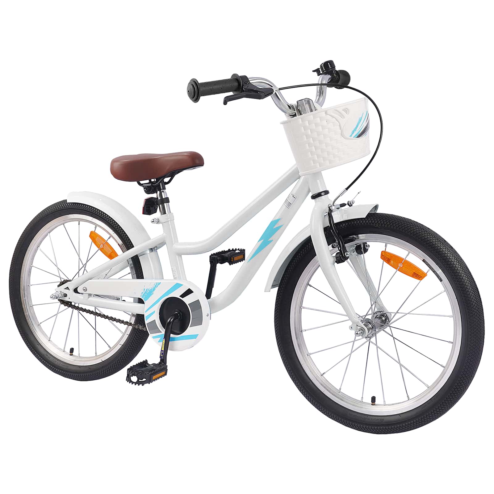 Bicicleta infantil VidaXL 20 pulgadas para 6-11 años blanca