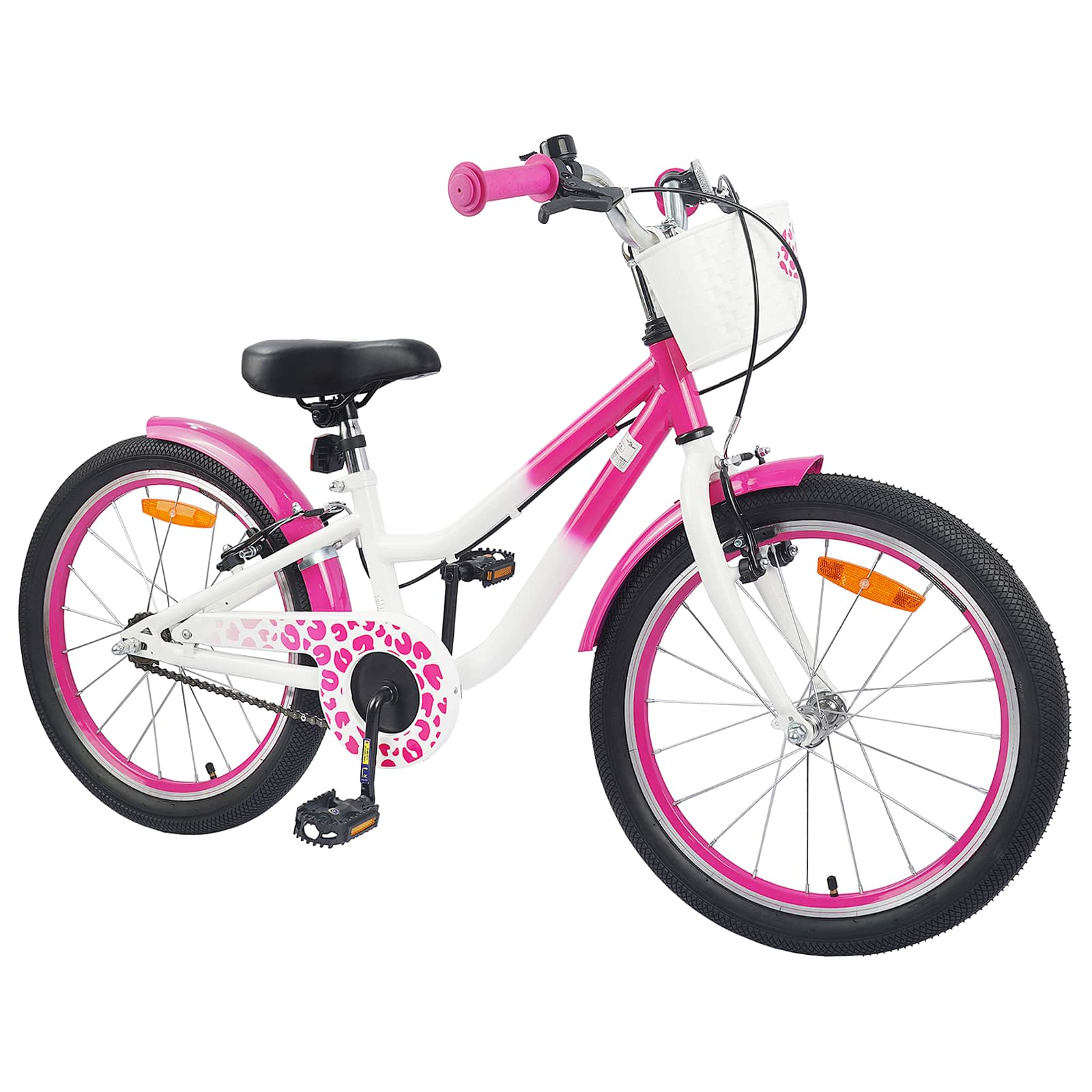 Bicicleta infantil VidaXL de 20 pulgadas para 6-11 años, rosa oscuro