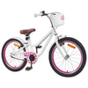 Bicicleta infantil VidaXL 20 pulgadas para 6-11 años blanca