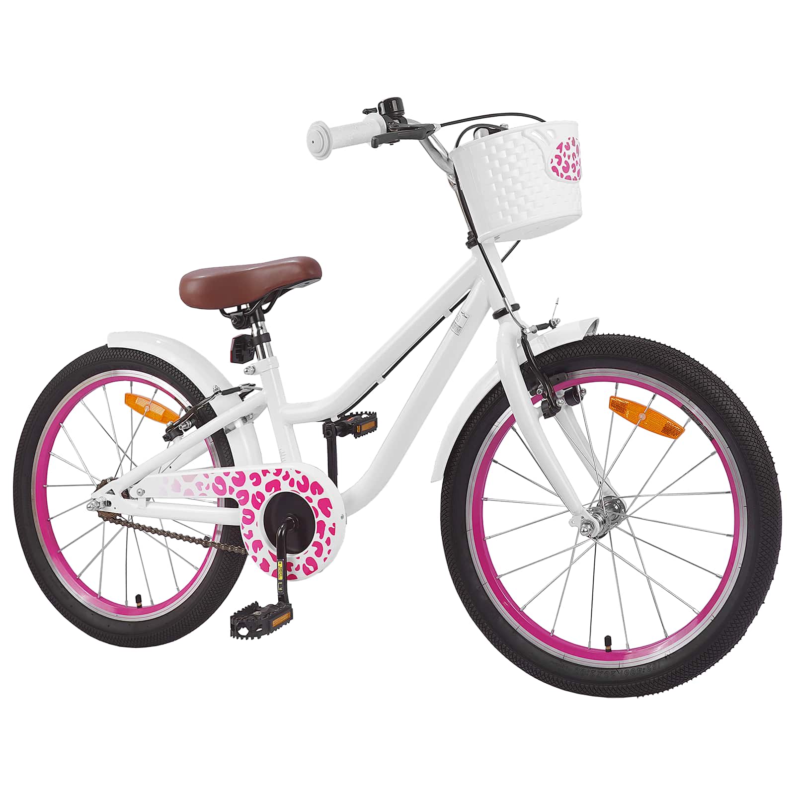 Bicicleta infantil VidaXL 20 pulgadas para 6-11 años blanca