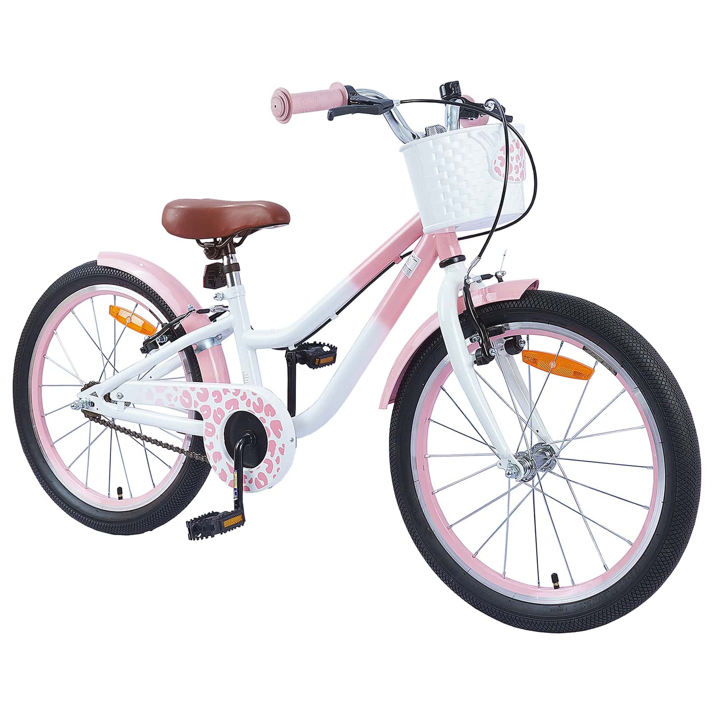 Bicicleta infantil VidaXL de 20 pulgadas para 6-11 años, rosa claro