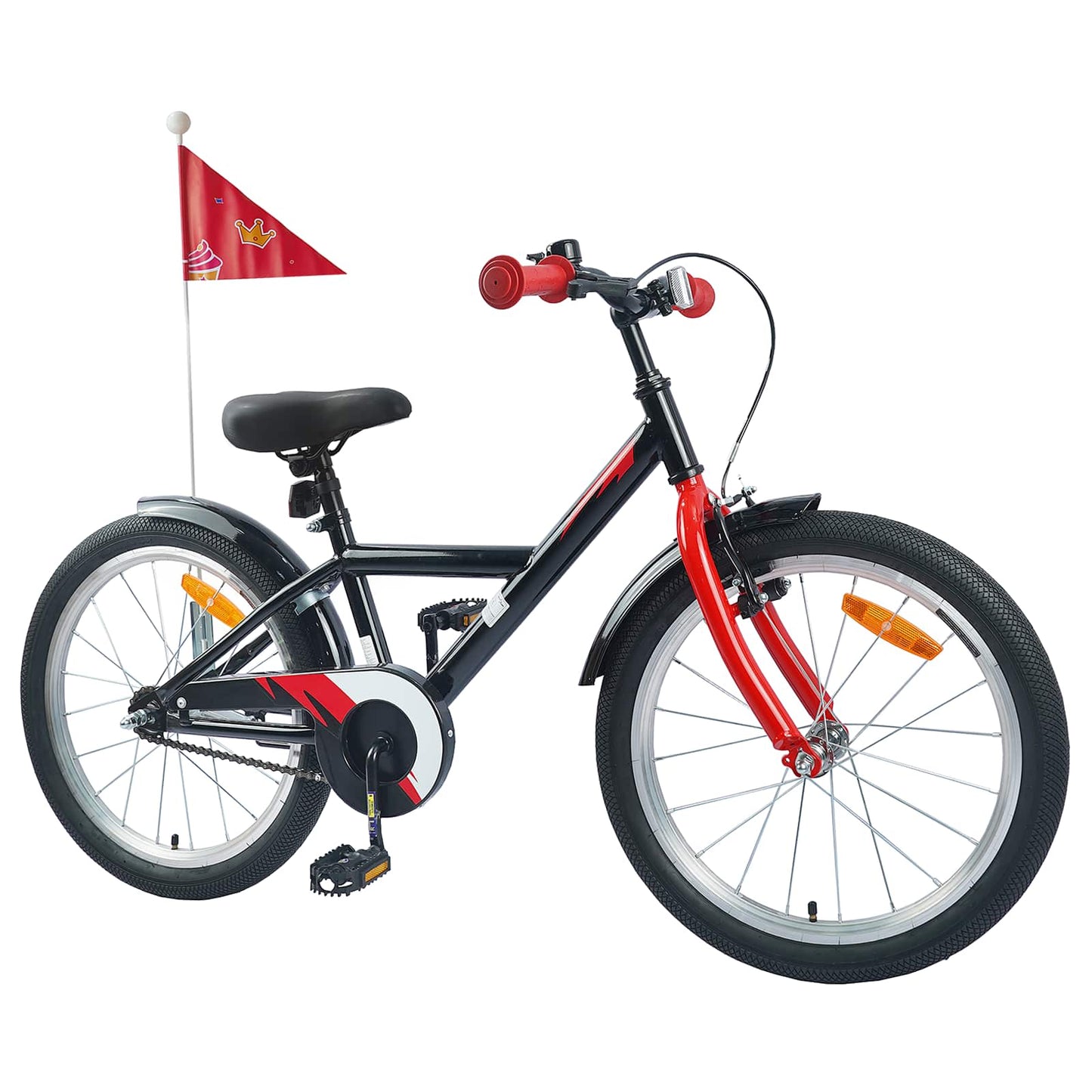 Bicicletta per bambini VidaXL 20 pollici per 6-11 anni nera