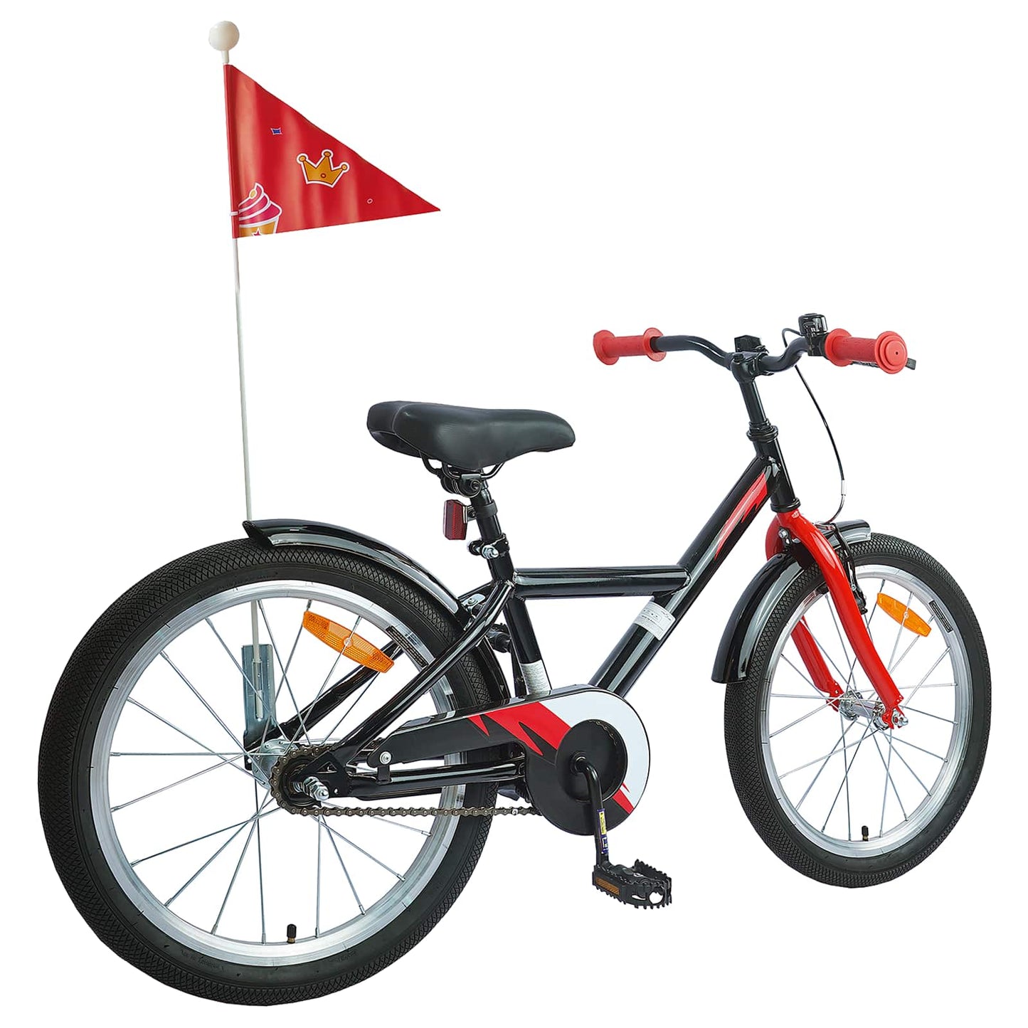 Bicicletta per bambini VidaXL 20 pollici per 6-11 anni nera