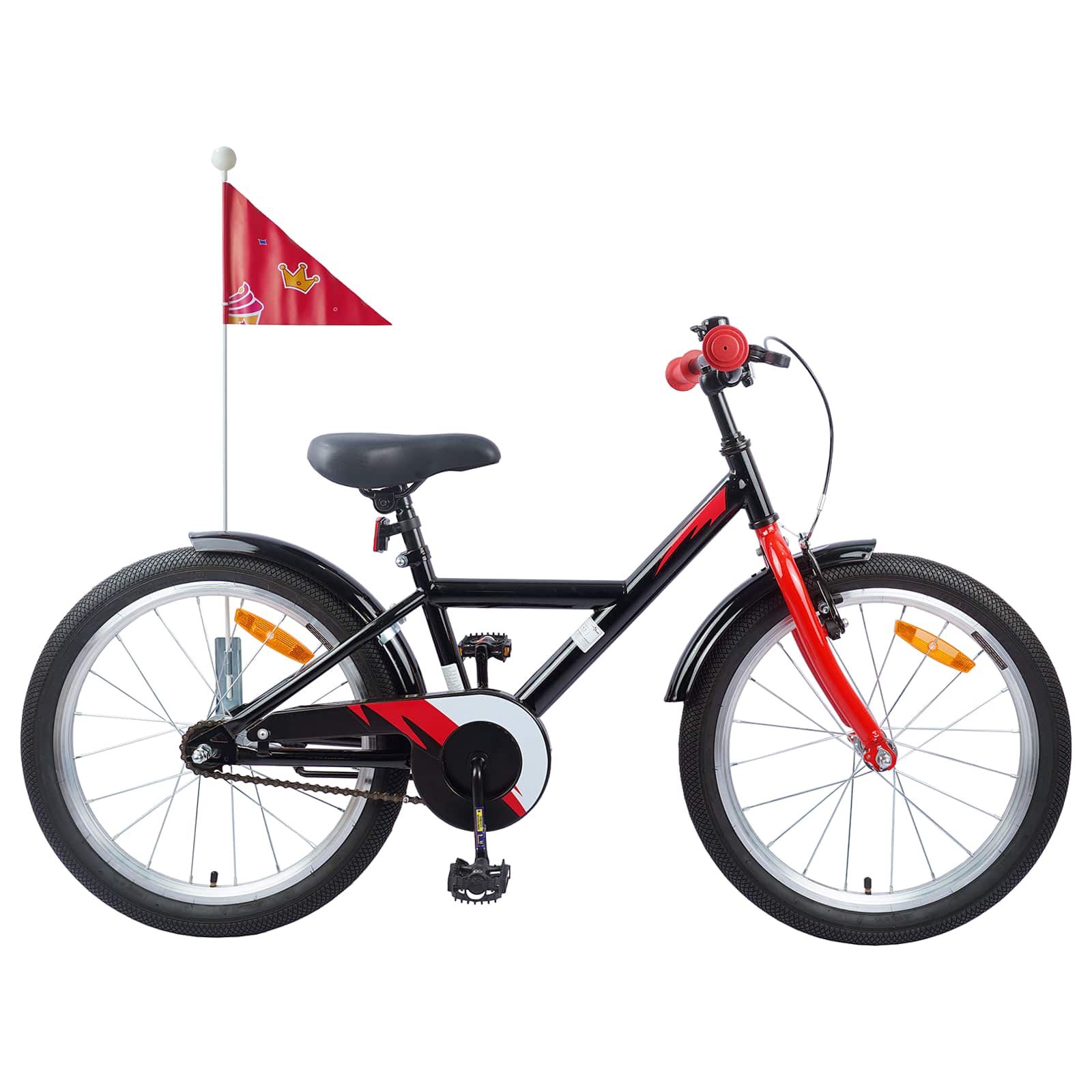 Bicicletta per bambini VidaXL 20 pollici per 6-11 anni nera