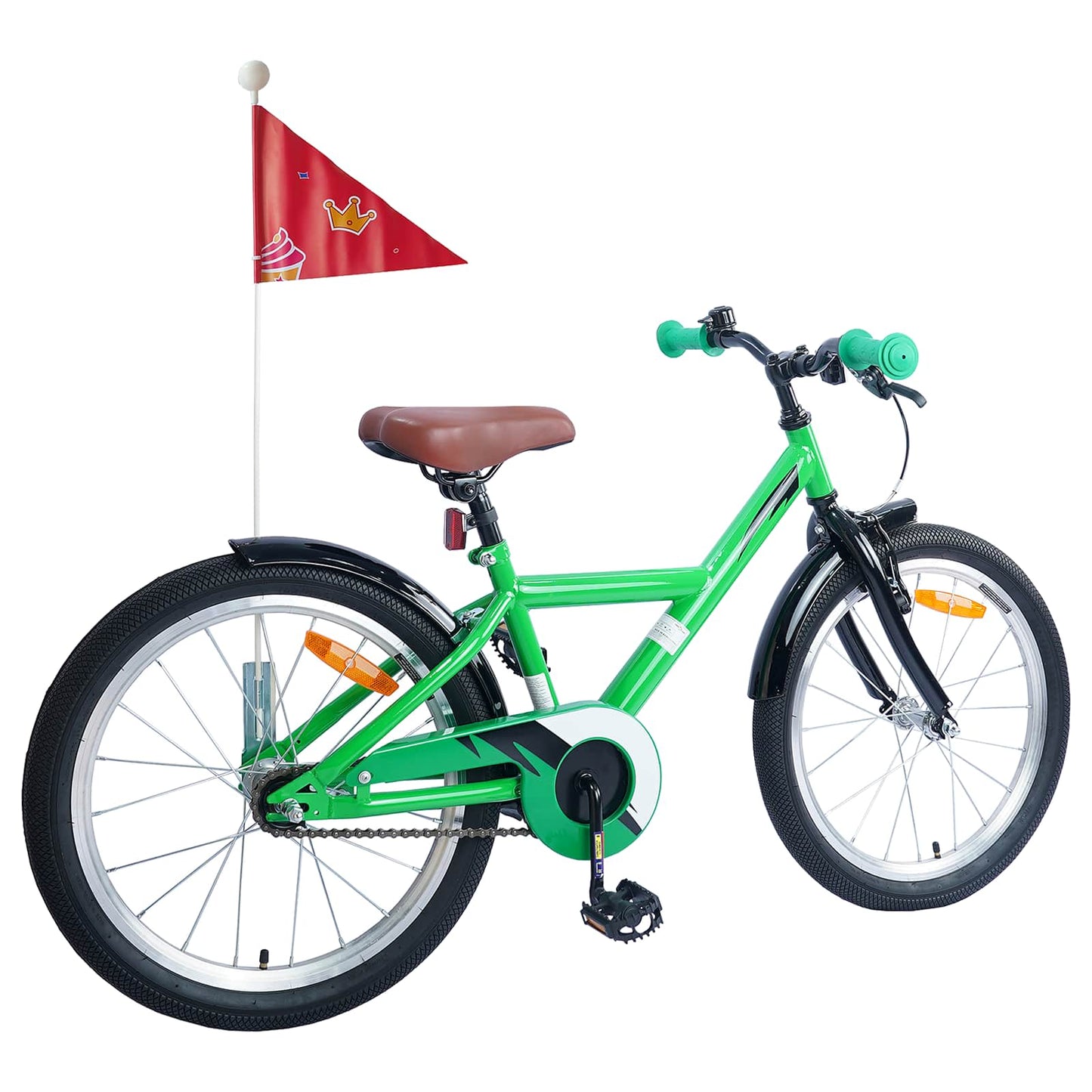 Bicicletta per bambini VidaXL 20 pollici per 6-11 anni verde